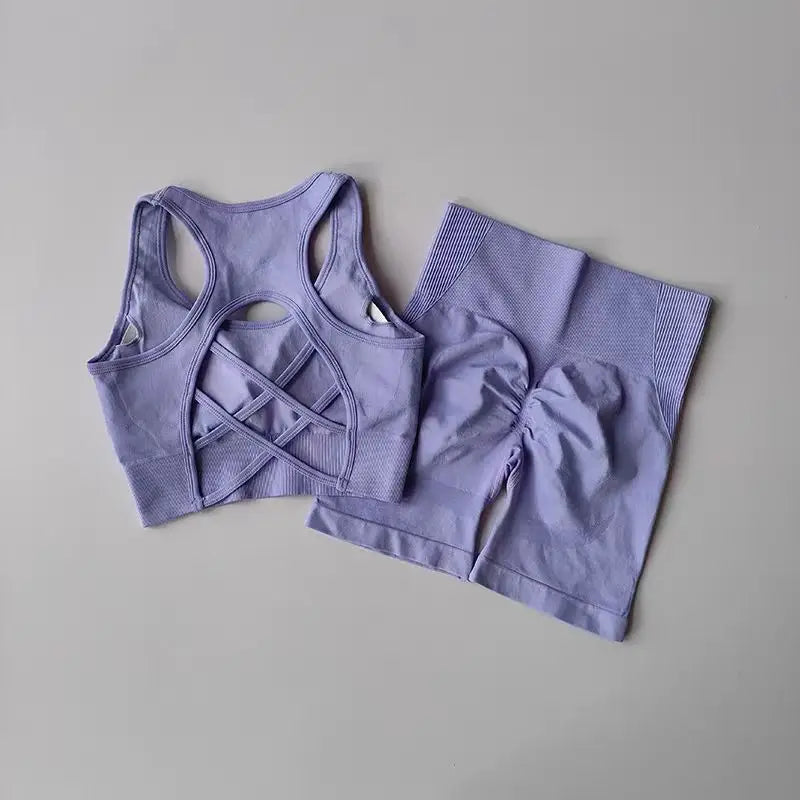 Ärmlösa shorts och bh-set