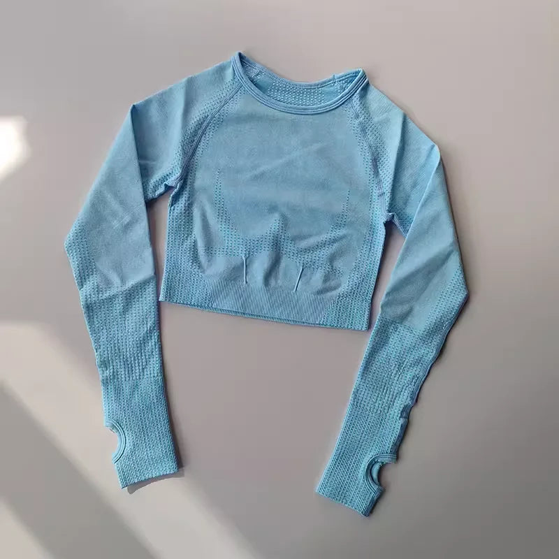 Sömlös långärmad topp