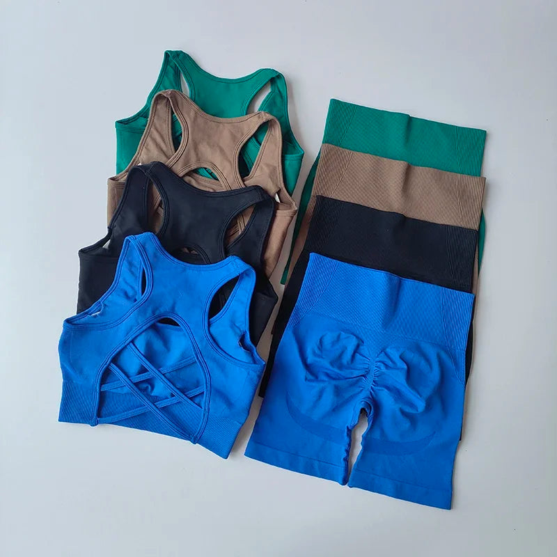 Ärmlösa shorts och bh-set