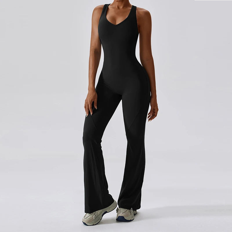 Bell Bottom Overall Jumpsuit