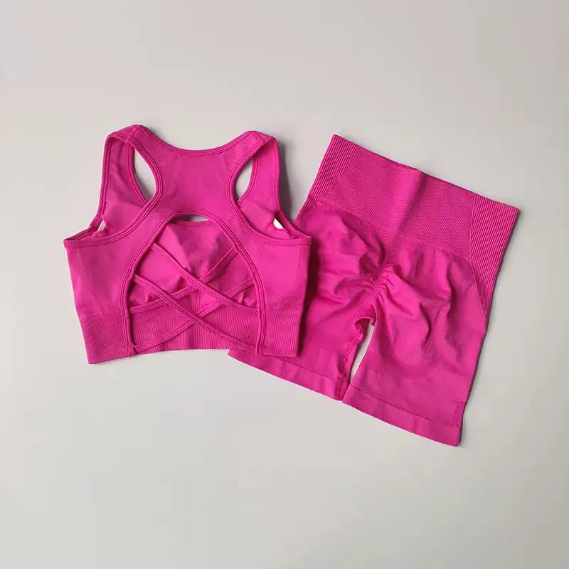 Ärmlösa shorts och bh-set