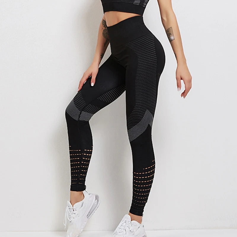 Sömlösa leggins med hög midja