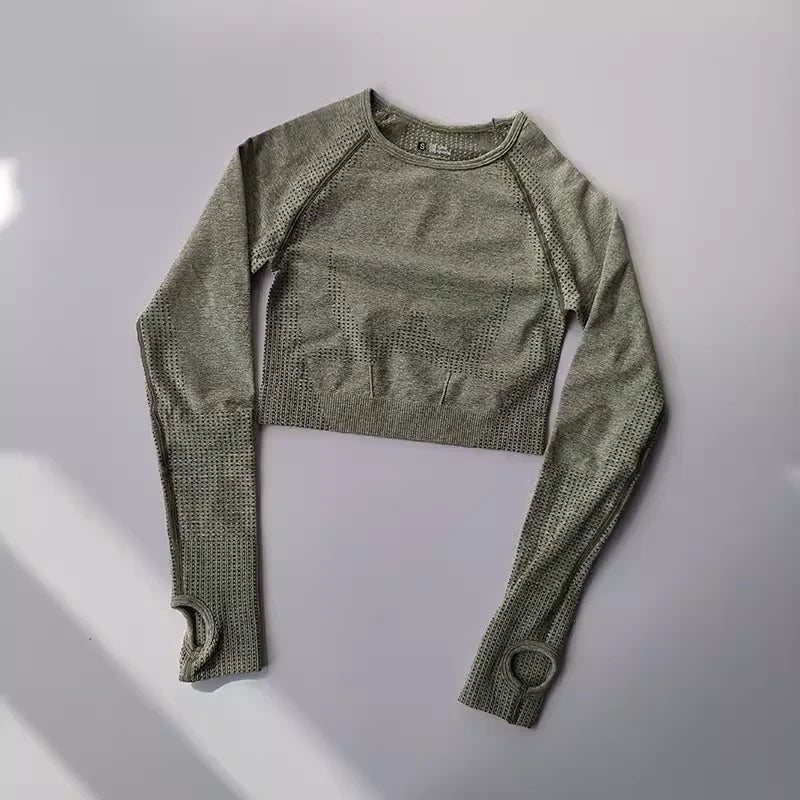 Sömlös långärmad topp