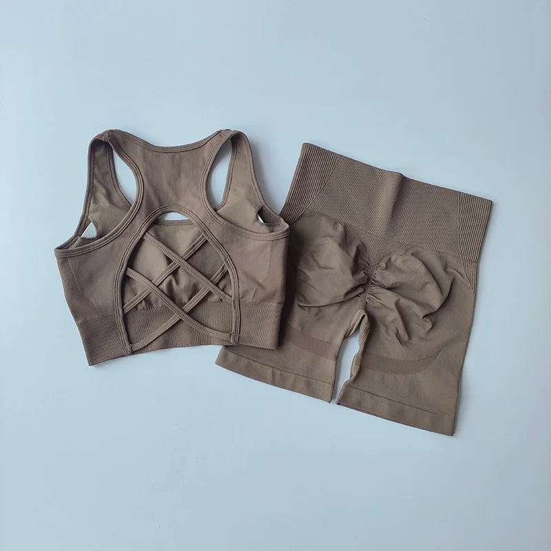 Ärmlösa shorts och bh-set