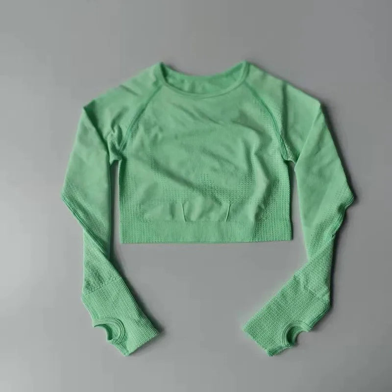 Sömlös långärmad topp
