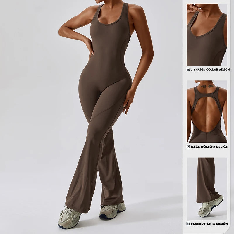 Bell Bottom Overall Jumpsuit